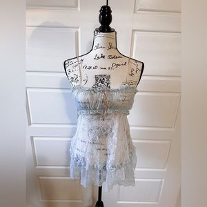 Victoria’s Secret Rare Vintage Pea Green Lace Slip